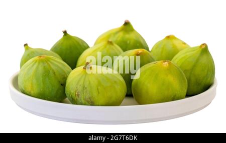 Figues isolées sur fond blanc. Figues fraîches Banque D'Images