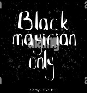 Halloween manuscrite sombre citation noir magicien Illustration de Vecteur