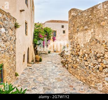 Monemvasia est une ville et une municipalité de Laconia, en Grèce. Banque D'Images