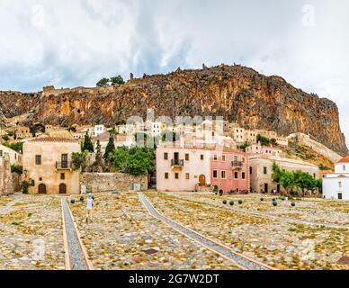 Monemvasia est une ville et une municipalité de Laconia, en Grèce. Banque D'Images