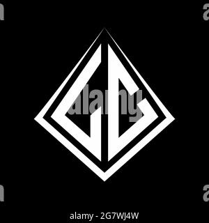Lettres du logo LC monogramme avec prisma forme design modèle vecteur icône moderne Illustration de Vecteur
