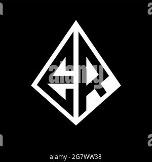 Lettres du logo ER monogramme avec prisma modèle de conception vecteur icône moderne Illustration de Vecteur