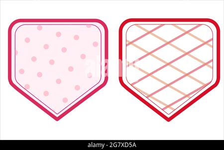 Ensemble vectoriel d'étiquettes de couleur pour le bourrage Illustration de Vecteur