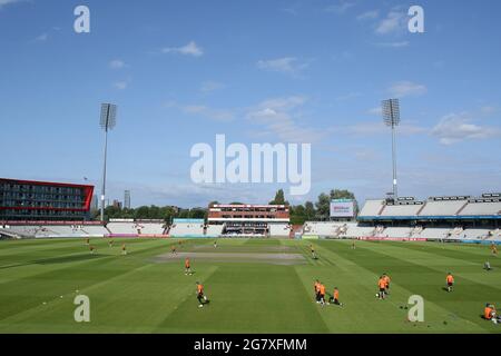 Manchester, Royaume-Uni. 16 juillet 2021. Vue générale pendant le match de Vitoria Blast T20 entre Lancashire et le Durham County Cricket Club à Old Trafford, Manchester, le vendredi 16 juillet 2021. (Crédit : will Matthews | MI News) crédit : MI News & Sport /Alay Live News Banque D'Images