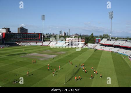 Manchester, Royaume-Uni. 16 juillet 2021. Vue générale pendant le match de Vitoria Blast T20 entre Lancashire et le Durham County Cricket Club à Old Trafford, Manchester, le vendredi 16 juillet 2021. (Crédit : will Matthews | MI News) crédit : MI News & Sport /Alay Live News Banque D'Images