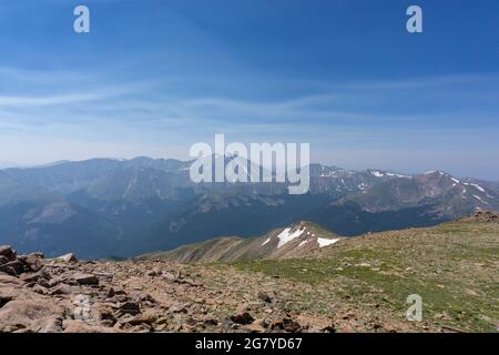 Vues panoramiques depuis le sommet du mont Parnassus Colorado Banque D'Images