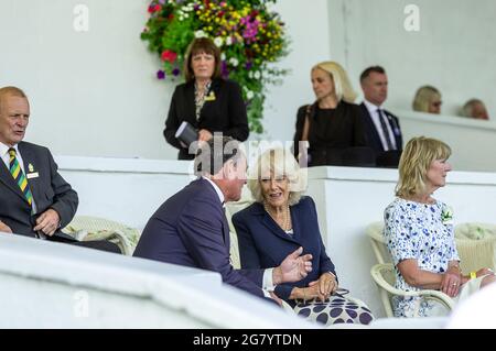 Juillet 15 2021, Harrogate, North Yorkshire, Royaume-Uni. HRH Camilla, duchesse de Cornouailles assistant à la troisième journée du Grand Yorkshire Show à Harrogate, Nort Banque D'Images