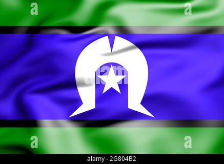 Pavillon 3D de Torres Strait. 3D Illustration. Banque D'Images