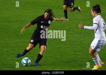 Moron, Argentine. 15 juillet 2021. Medina (#7 San Lorenzo) pendant le match entre Boca Juniors et San Lorenzo au stade Nuevo Francisco Urbano crédit: SPP Sport presse photo. /Alamy Live News Banque D'Images