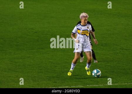 Moron, Argentine. 15 juillet 2021. Yamila Rodriguez (#11 Boca) pendant le match entre Boca Juniors et San Lorenzo au stade Nuevo Francisco Urbano crédit: SPP Sport Press photo. /Alamy Live News Banque D'Images