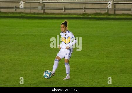 Moron, Argentine. 15 juillet 2021. Florencia Quiñones (#5 Boca) pendant le match entre Boca Juniors et San Lorenzo au stade Nuevo Francisco Urbano crédit: SPP Sport Press photo. /Alamy Live News Banque D'Images