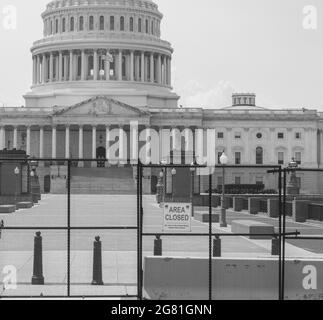 Bâtiment du Capitole des États-Unis - très gardé après les attaques du 6 janvier Banque D'Images