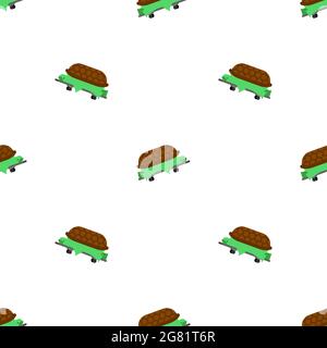 Motif tortue sur planche à roulettes sans couture. Fond vectoriel tortue Illustration de Vecteur