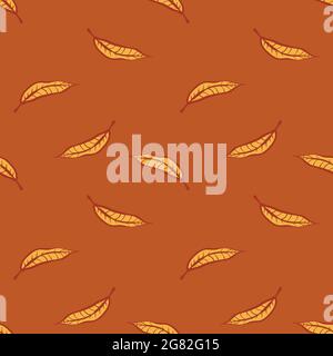 motif vectoriel sans couture à feuilles d'automne Illustration de Vecteur