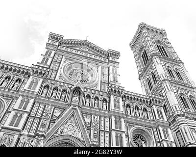 Duomo de Florence. Basilique de Santa Maria del Fiore Basilique de Sainte Marie de la fleur à Florence, Italie. Banque D'Images