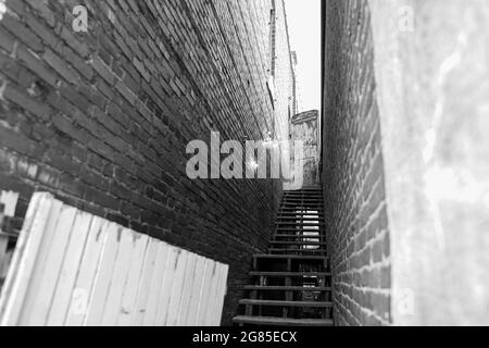 Une promenade dans Greensboro, Alabama Banque D'Images