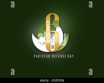 Journée de la défense du Pakistan. 6 septembre Journée nationale du Pakistan. Banque D'Images
