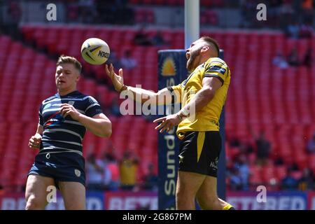 Londres, Royaume-Uni. 17 juillet 2021. Jason Bass (2) des York City Knights fête son essai à Londres, Royaume-Uni, le 7/17/2021. (Photo de Richard long/ RL Photography/News Images/Sipa USA) crédit: SIPA USA/Alay Live News Banque D'Images