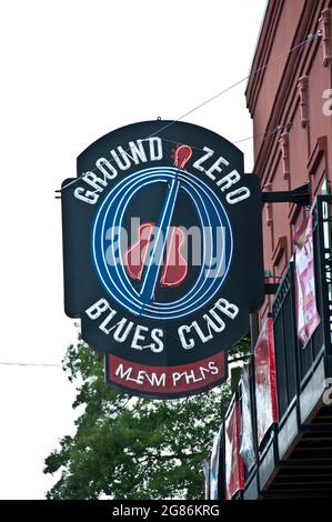 Ground Zero Blues Club, Beale St, Memphis, Tennessee Banque D'Images