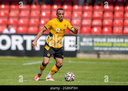 Crewe, Royaume-Uni. 17 juillet 2021. Marcal #5 de Wolverhampton Wanderers en action pendant le match à Crewe, Royaume-Uni le 7/17/2021. (Photo de Simon Whitehead/News Images/Sipa USA) crédit: SIPA USA/Alay Live News Banque D'Images