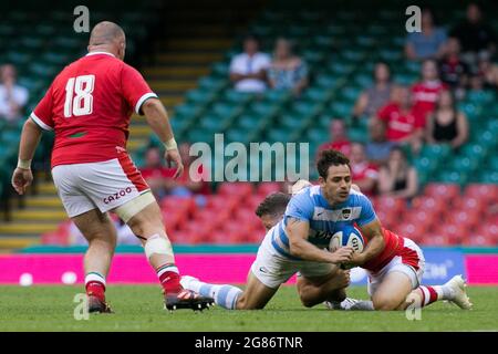 Cardiff, Royaume-Uni. 17 juillet 2021. Cardiff, Royaume-Uni. 17 juillet : Nicolas Sanchez (Argentine) lors du match international d'été 2021 entre le pays de Galles et l'Argentine au stade de la Principauté. Credit: Federico Guerra Morán/Alay Live News Banque D'Images