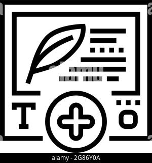 contenu du texte illustration vectorielle de l'icône de ligne ugc Illustration de Vecteur