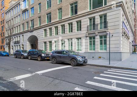 20 East End Avenue est un immeuble de luxe conçu par Robert A.M. Stern dans le style nouveau classique. Banque D'Images