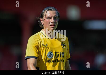 Crewe, Royaume-Uni. 17 juillet 2021. Renat Dadashov #23 de Wolverhampton Wanderers à Crewe, Royaume-Uni, le 7/17/2021. (Photo de Simon Whitehead/News Images/Sipa USA) crédit: SIPA USA/Alay Live News Banque D'Images