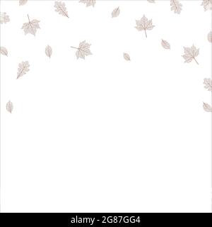 Texture marron de la feuille d'érable. Motif vectoriel. Arrière-plan de la saison d'automne. Illustration de l'automne. Illustration de Vecteur