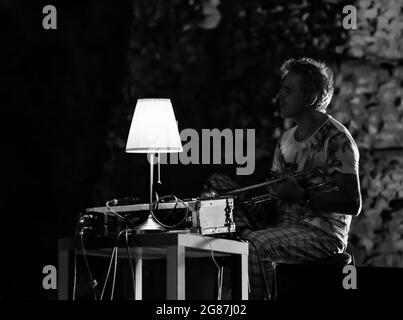 Benevento, Italie. 16 juillet 2021. “Tempo di Chet” - Paolo Fresu TrioOld Roman Theather de Benevento - Italie - Paolo Fresu (photo de Giovanni Esposito/Pacific Press) Credit: Pacific Press Media production Corp./Alay Live News Banque D'Images