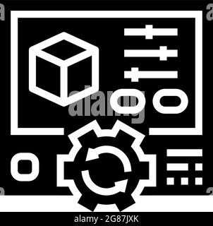 définition de l'illustration vectorielle de l'icône de glyphe ugc Illustration de Vecteur