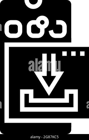 télécharger l'application pour téléphone mobile illustration vectorielle d'icône de glyphe ugc Illustration de Vecteur