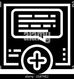 discussion avec l'utilisateur ugc illustration du vecteur d'icône de glyphe Illustration de Vecteur