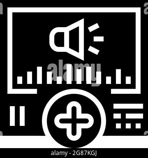 message audio illustration du vecteur de l'icône du glyphe ugc Illustration de Vecteur