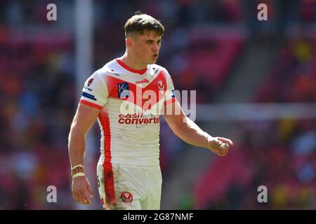 Jack Welsby (18) de St Helens pendant le match Banque D'Images