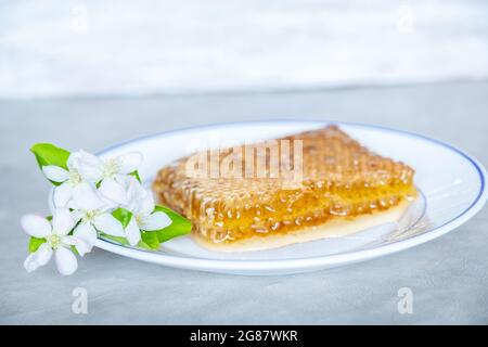 Miel naturel aux roses et aux agrumes Banque D'Images