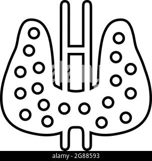 Endocrinologie, icône thyroïde - parfait pour la conception et le développement de sites Web, de fichiers imprimés et de présentations, de supports promotionnels et bien d'autres. Illustration de Vecteur