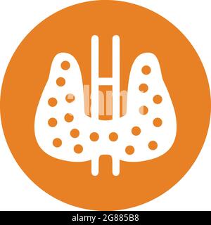 Endocrinologie, icône thyroïde - parfait pour la conception et le développement de sites Web, de fichiers imprimés et de présentations, de supports promotionnels et bien d'autres. Illustration de Vecteur