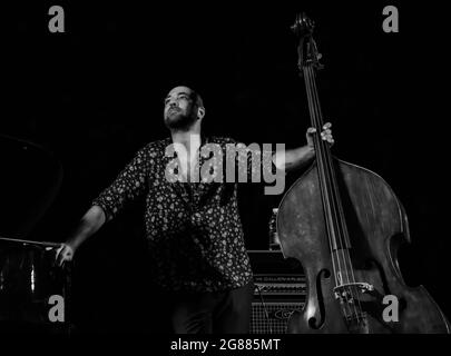 Benevento, Italie. 16 juillet 2021. “Tempo di Chet” - Paolo Fresu TrioVieux Theather romain de Benevento - Italie - Marco Badoscia (photo de Giovanni Esposito/Pacific Press/Sipa USA) crédit: SIPA USA/Alamy Live News Banque D'Images