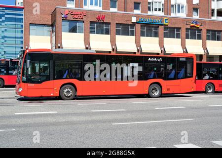 Autobus Autokraft Mercedes-Benz Citaro à Kiel, Allemagne Banque D'Images