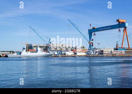 Chantiers navals allemands Kiel, s pecialed dans la conception et la construction de grands navires navals Banque D'Images