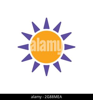 Icône de glyphe vecteur solaire. Panneau météo. Symbole graphique pour la conception, le logo, l'application, l'interface utilisateur du site Web et des applications de voyage et de tourisme Illustration de Vecteur