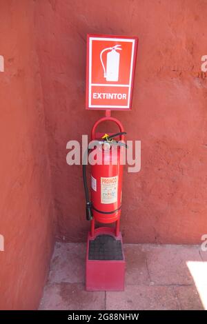 Extincteur à Arequipa Pérou Banque D'Images