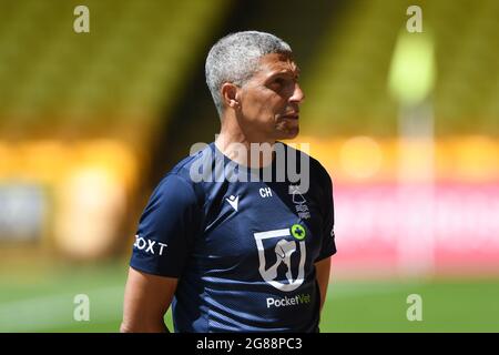 BURSLEM, ROYAUME-UNI. 17 JUILLET le directeur de la forêt de Nottingham, Chris Hughton, lors du match amical d'avant-saison entre Port Vale et la forêt de Nottingham au parc Vale, à Burslem, le samedi 17 juillet 2021. (Credit: Jon Hobley | MI News) Credit: MI News & Sport /Alay Live News Banque D'Images