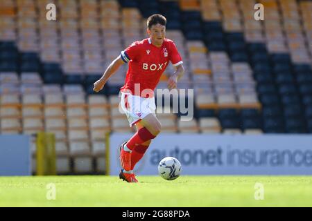 BURSLEM, ROYAUME-UNI. 17 JUILLET Joe Lolley (23) de la forêt de Nottingham en action pendant le match amical d'avant-saison entre Port Vale et la forêt de Nottingham à Vale Park, Burslem, le samedi 17 juillet 2021. (Credit: Jon Hobley | MI News) Credit: MI News & Sport /Alay Live News Banque D'Images