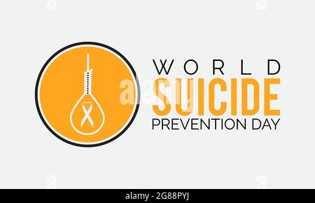Bannière, affiche, carte, conception de fond de la journée mondiale de prévention du suicide. Illustration de Vecteur