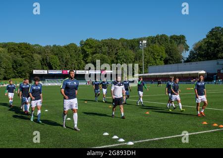 Oswestry, Angleterre 15 juillet 2021. UEFA Europa Conference League Premier tour de qualification entre les New Saints et Glentoran. Banque D'Images