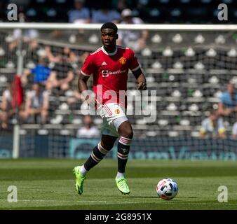 Pride Park, Derby, East Midlands. 18 juillet 2021. Football pré-saison amical, Derby County versus Manchester United; Teden Mengi de Manchester United Credit: Action plus Sports/Alay Live News Banque D'Images
