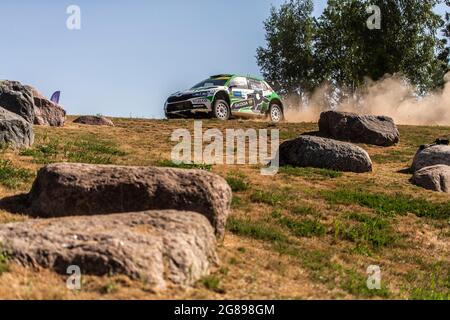 22 Bulacia Marco (bol), Ohannesian Marcelo (arg), Toksport WRT, Skoda Fabia Evo, action pendant le Rallye Estonie, 7e tour du Championnat WRC 2021 de la FIA du 15 au 18 juillet à Tartu, Tartu County en Estonie - photo Nikos Katikis / DPPI Banque D'Images