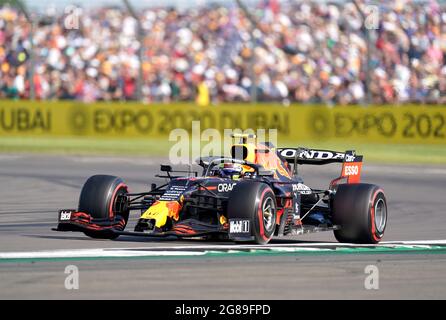 Sergio Perez de Red Bull Racing pendant le Grand Prix britannique à Silverstone, à Towcester. Photo Date: Dimanche 18 juillet 2021. Banque D'Images